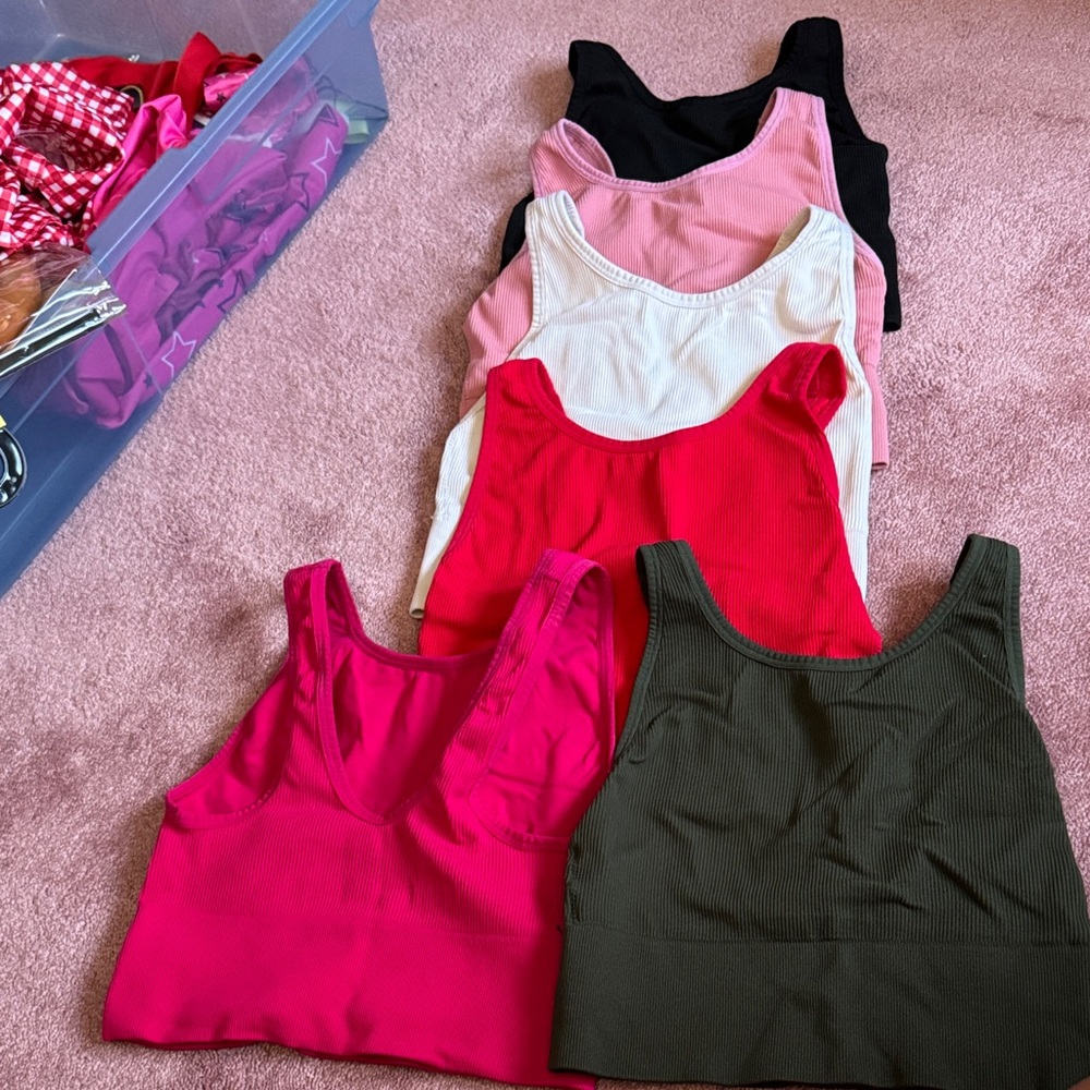 Bundle of 6 Victoria secret sport bralet / workout top